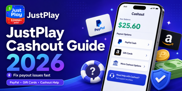 JustPlay Cashout Not Working? 8 Common Problems and Fixes in 2026